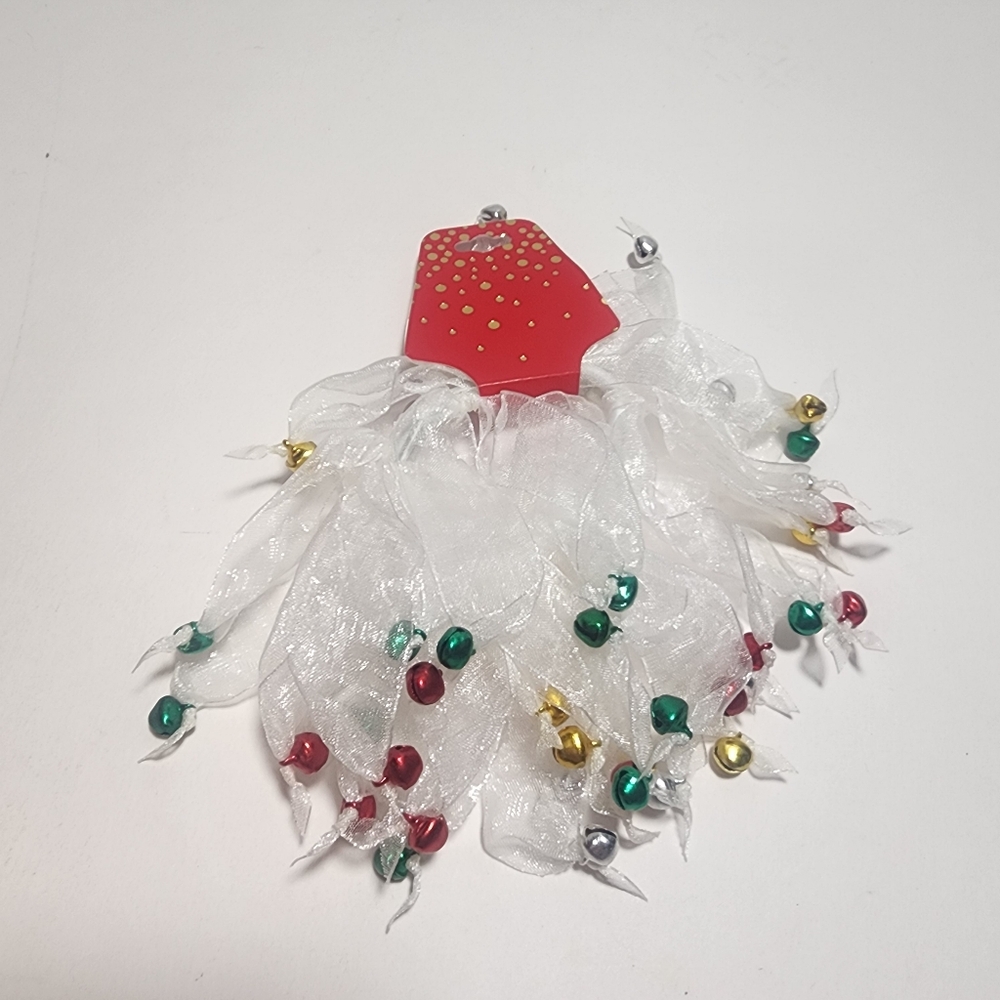 MINI JINGLE BELL HAIR TIE PONYTAIL 2 PACK CHRISTMAS HOLIDAY